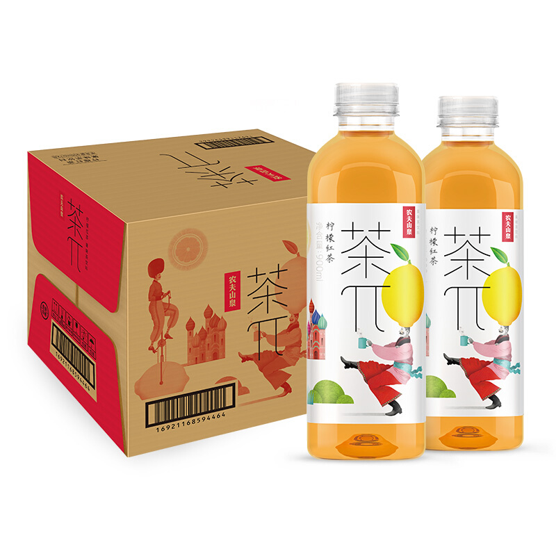 农夫山泉茶π(柠檬红茶)900ml*12瓶/件